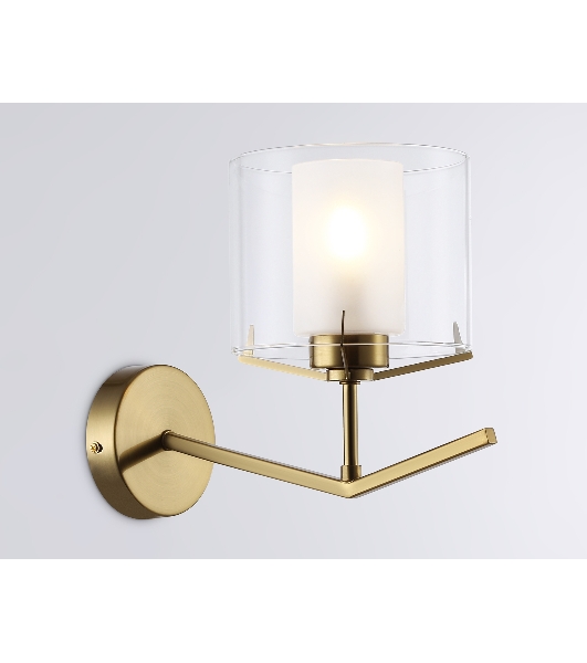 Настенный светильник Ambrella light LH57010 BS/FR латунь/белый матовый E14 max 40W 280*150*220