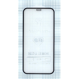 Защитное стекло 5D для Apple iPhone 12 mini черный
