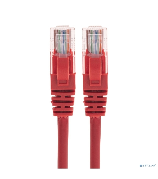 Патч-корд U/UTP Rexant cat.5e, RJ45-RJ45, 26AWG, ZH нг(А)-HF, красный, 0,3 м