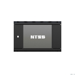 Шкаф настенный телекоммуникационный NTSS W 9U 600х450х500 мм, 2 профиля 19, дверь стеклянная, боковые стенки съемные, задняя стенка, разобранный, черный RAL 9005 NTSS-W9U6045GS-2BL, фото 1