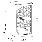 Винный шкаф Maunfeld MFWC-85D28 черный, 80 л, 2 отсека, 28 бут., класс G, фото10