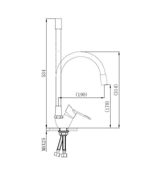 SL137GY-016F Смеситель для кухни, ø35