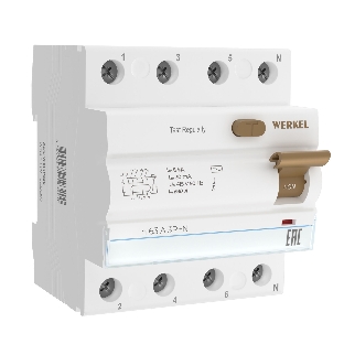 Устройство защитного отключения Werkel 3P+N 63 A 30m А АС  6 kА W914P636