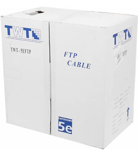 Кабель информационный Lanmaster TWT-5EFTP кат.5е SF/UTP общий экран в оплетке 4X2X24AWG PVC внутренний 305м серый