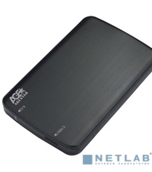 Внешний корпус для HDD/SSD AgeStar 3UB2A12 SATA пластик/алюминий черный 2.5'