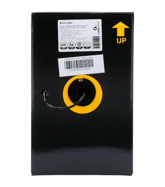 Кабель Cablexpert UPC-5051E-4-CU-OUT, UTP outdoor 4x2x0.51, медный, кат.5e, однож., 305м, box, черный