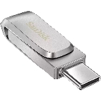 Флешка USB SanDisk Ultra Dual Luxe (SDDDC4-256G-G46), 256Gb, USB 3.2/USB Type-C, R/W 150/40, серебристый, фото4