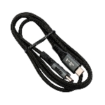 Кабель USB2.0 Cablexpert ССP-USB2.0-240W-1M Type-C/Type-C, 5А, 240Вт, PD3.1/QC4.0, медь, алюминиевые коннекторы, оплетка, 1м, черный, пакет, фото3