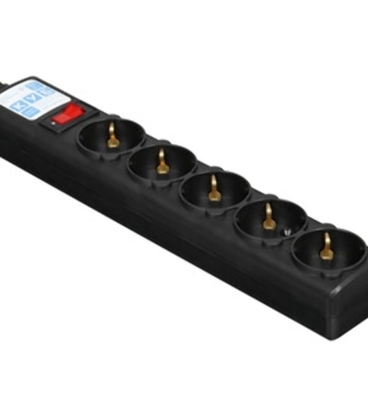 Сетевой фильтр PowerCube, PC 3м, 5р, черный граф. 10А, UPS(C14), SPG5-B3