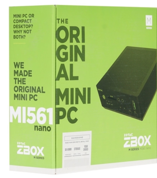 Платформа системного блока с ЦПУ Zotac ZOTAC ZBOX NANO, SFF, FANLESS, i7-1355U, 2 DDR5 SO-DIMM, M.2 SSD, 2.5'; SATAIII BAY, 2 GLAN, WIFI, BT, USBDRV, DP/HDMI, EU+UK PLUG
