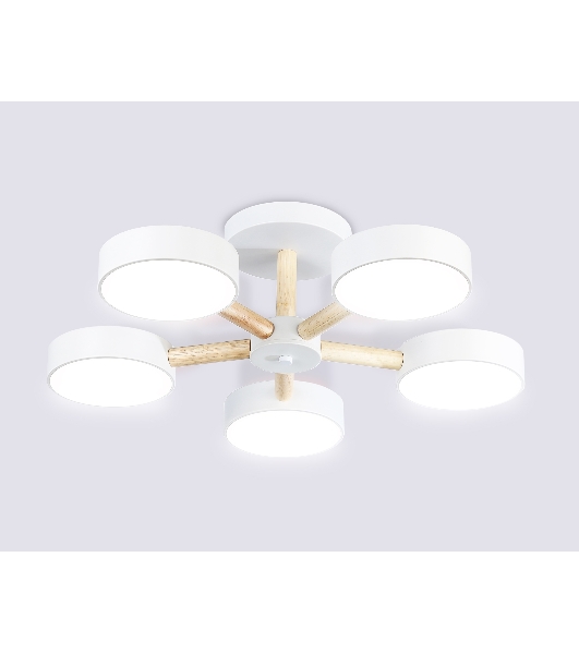 Светильник Ambrella light FL4825/5 WH белый 3000K-6400K 65W D580*160 (ПДУ ИК)