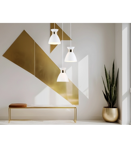 Светильник Ambrella light TR8467/3 WH/FGD белый/золото E27/3 max 60W D340*1000