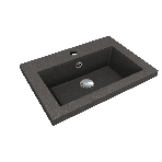 Тумба под раковину Bau Stil Loft black brushed, раковина кварцевая BAU Stil 50, черный металлик, смеситель Dream Black, черный, фото7