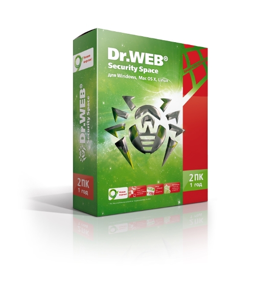 Программное обеспечение DR.WEB Security Space 2 ПК/1 год (BHW-B-12M-2-A3)