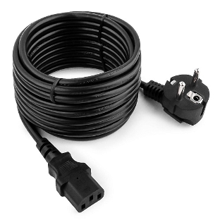 Кабель Gembird Power 250V 10A EUR, VDE питания сетевой, Евровилка, заземление, 5m (PC-186-VDE-5M)