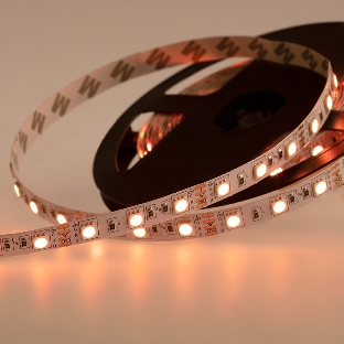 Лента светодиодная открытая, 10 мм, IP23, SMD 5050, 60 LED/m, 12 V, цвет свечения RGb