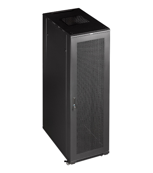 Шкаф 19' Business, 32U 600x800, черный, передняя дверь стекло, задняя дверь распашная металл