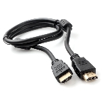 Кабель HDMI Cablexpert CCF2-HDMI4-1M, 19M/19M, v2.0, медь, позол.разъемы, экран, 2 фер.кольца, 1м, черный, пакет, фото 1