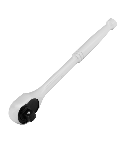 Ключ-трещотка Gross 1/2', CrV, 120 зубьев, цельнометаллический, хром