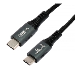 Кабель USB2.0 Cablexpert ССP-USB2.0-240W-1M Type-C/Type-C, 5А, 240Вт, PD3.1/QC4.0, медь, алюминиевые коннекторы, оплетка, 1м, черный, пакет, фото2