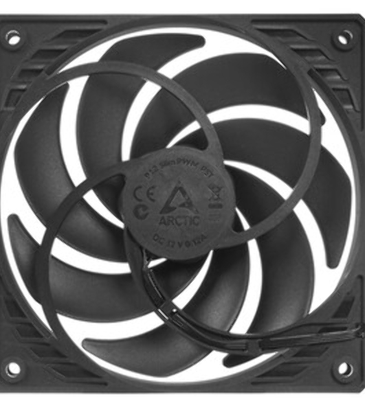 Вентилятор для корпуса Arctic P12 SLIM PWM PST черный, 120 мм, 2100 об/мин, 22.5 дБ, 4 pin