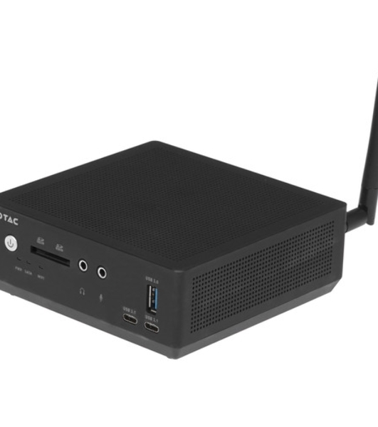 Платформа системного блока с ЦПУ Zotac ZOTAC ZBOX NANO, SFF, FANLESS, i7-1355U, 2 DDR5 SO-DIMM, M.2 SSD, 2.5'; SATAIII BAY, 2 GLAN, WIFI, BT, USBDRV, DP/HDMI, EU+UK PLUG