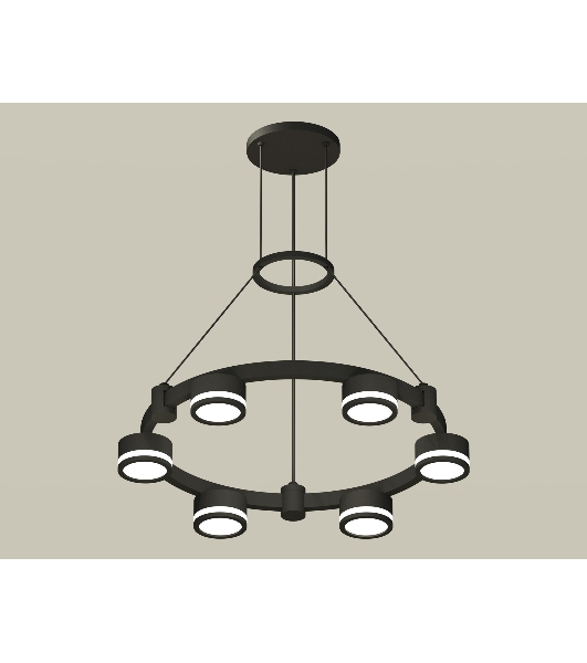 Светильник Ambrella light XR92051200/6 SBK/FR черный песок/белый матовый GX53  (A9205, C9232, N8415)