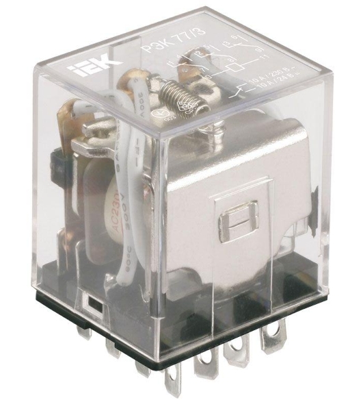 Реле РЭК 77-3 10А 220В АС IEK RRP10-3-10-220A