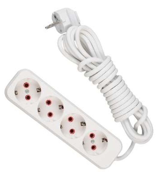 Удлинитель 4х5 м с заземл. 16А IP20 Lezard 720-0405-401