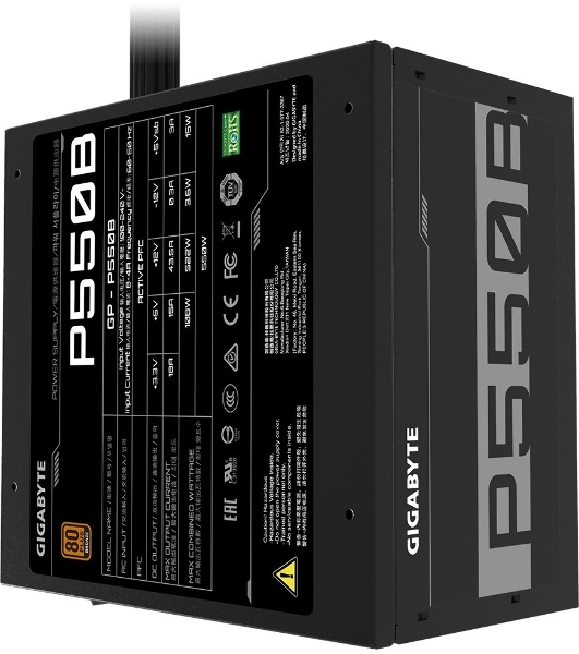 Блок питания Gigabyte GP-P550B, 550Вт, 80 PLUS Bronze, 120мм, черный