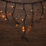 Гирлянда Neon-night Айсикл (Бахрома) светодиодная 5х0,7 м, 152 LED, черный провод каучук, теплое белое свечение, фото 1