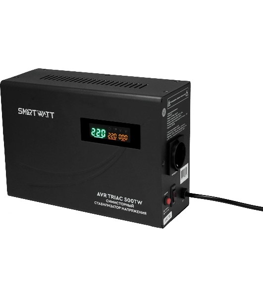 Стабилизатор напряжения Smartwatt AVR Triac 500TW 500ВА черный