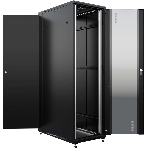 Шкаф серверный NTSS Премиум (NTSS-R42U80100GS-BL) напольный 42U 800x1000мм пер.дв.стекл металл 900кг черный 910мм 160кг 1987мм IP20 сталь, фото3