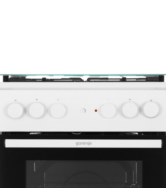 Плита комбинированная Gorenje GK5A21WH белый, конфорок 4 газовых, духовка 68 л, 50 см x 85 см x 59.4 см