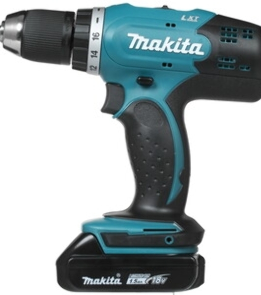 Дрель-шуруповерт Makita DDF453SYE, 18 В, 1,5 Ач, 42 Нм, щеточный