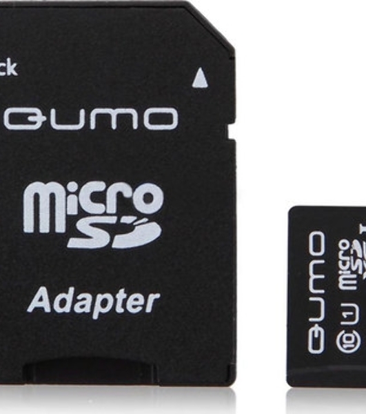 Флеш карта QUMO QM64GMICSDXC10U1 64Gb MicroSDXC Class 10 UHS-I, SD adapter