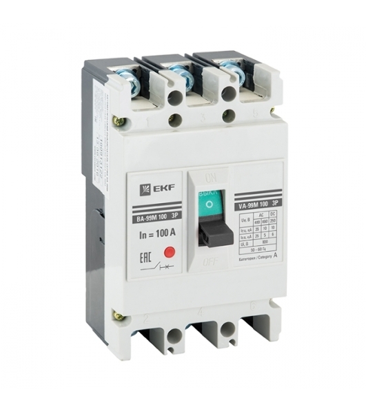 Выключатель автоматический 3п ВА-99М 100/40А 35кА PROxima EKF mccb99-100-40m