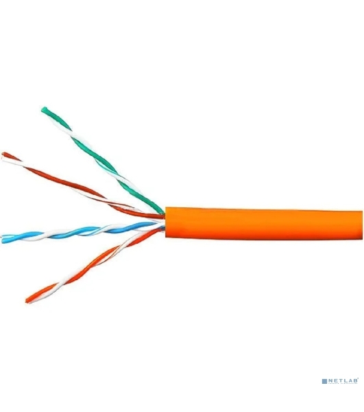 Кабель Cablexpert UPC-5051E-LSZH-4-CU/100 indoor, UTP-LSZH 4x2x0.51, медный, кат.5e, однож., 100м, box, оранжевый