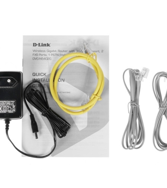 Интернет-телефония D-Link DVG-N5402G/2S1U1L/A1A Беспроводной гигабитный маршрутизатор с поддержкой 3G/LTE, 2 FXS-портами, 1 PSTN-портом (lifeline) и USB-портом