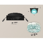 Комплект встраиваемого светильника Ambrella light XC6521043 SBK/BL черный песок/голубой MR16 GU5.3 (C6521, N6153), фото 1