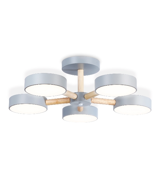 Светильник Ambrella light FL4826/5 GR серый 3000K-6400K 65W D580*160 (ПДУ ИК)