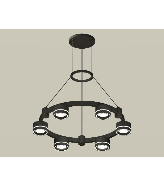 Светильник Ambrella light XR92051201/6 SBK/FR черный песок/белый матовый GX53  (A9205, C9232, N8434)