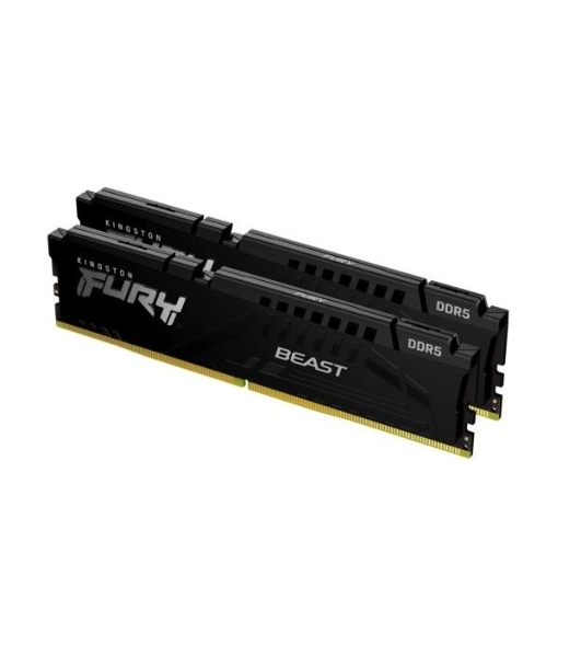 Оперативная память Kingston Fury Beast, DDR5, 32GB (2x16GB), 5600MHz, CL36, DIMM, с радиаторами, черный