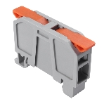 Клемма СМК Rexant 222-2521D проходная 1-полюсная на DIN-рейку (6-25 мм²) серый (30 шт/уп), фото 1