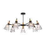 Люстра Ambrella light LH58116/7 BK/LW/SM черный/светлое дерево/дымчатый E14*7 max 40W D750*390, фото10