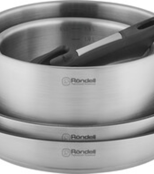 Набор Rondell RDS-1315, 5 предм: Кастрюли б/кр 16 см (1,4 л), 20 см (2,8 л), сковороды б/кр 26x5 см, 28x5 см, съемная