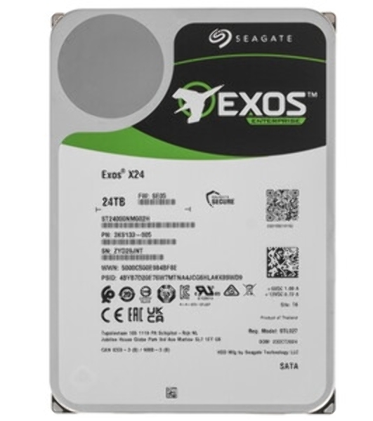 Жесткий диск серверный Seagate 3.5'; 24Tb Exos X24 SATA 6Gb/s ST24000NM002H