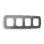 Рамка OMEGA Radian (Антрацит серый Стекло органическое) 4-ая OF320654, фото 1