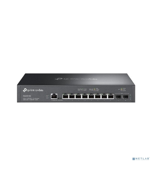 Коммутатор управляемый TP-Link SG3210X-M2 Omada уровня 2+ с 8 портами 2,5 Гбит/с и 2 портами SFP+, 1U, монтируется в 13-дюймовую стойку