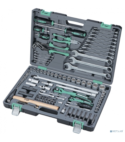 Набор инструмента Stels 14112 1/4', 1/2', CrV, S2, усиленный кейс, 119 шт